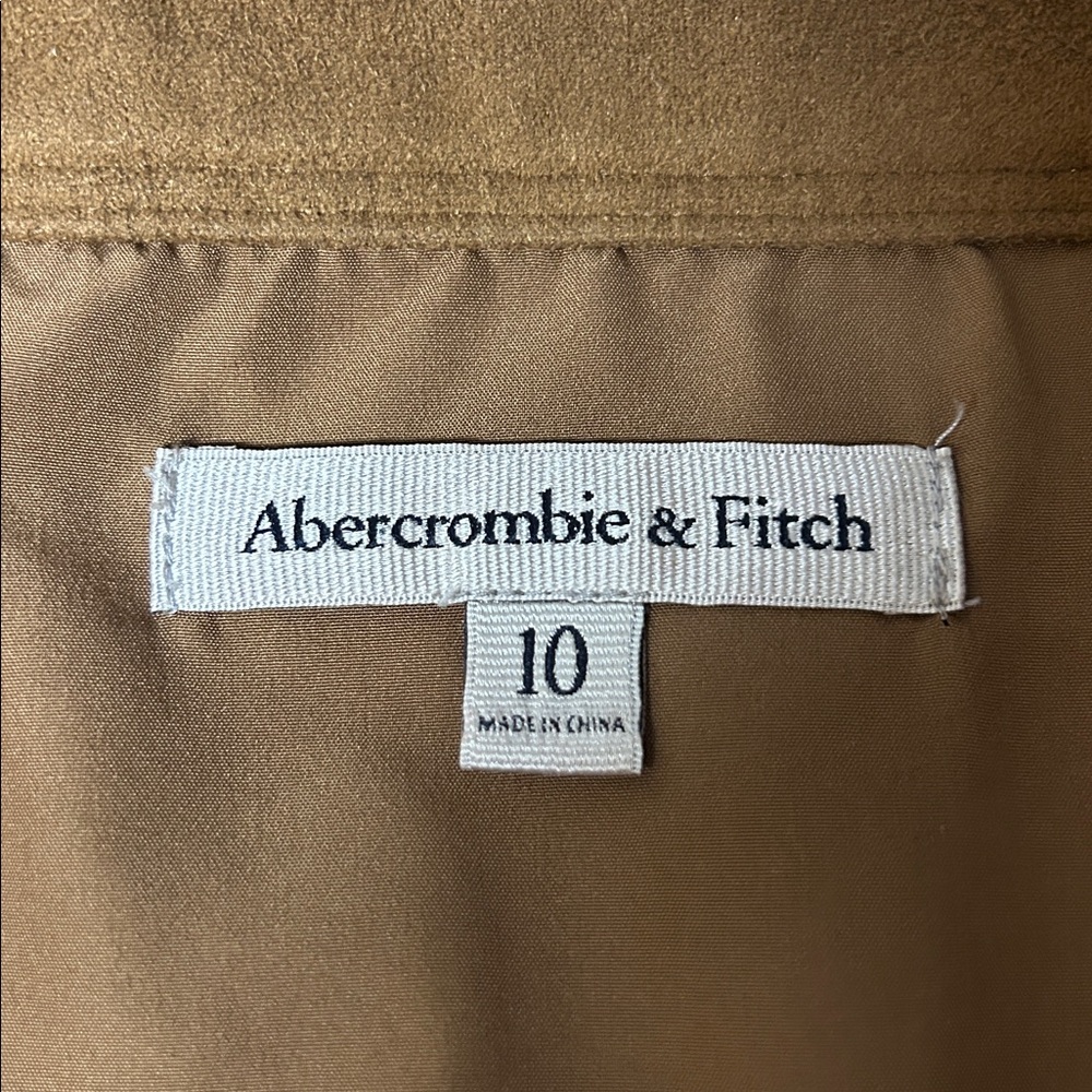 Abercrombie & Fitch Camel Faux Suede Skirt Size 10 - Picture 4 of 6
